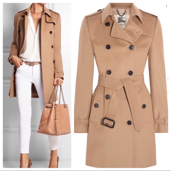 burberry kensington cashmere trench coat